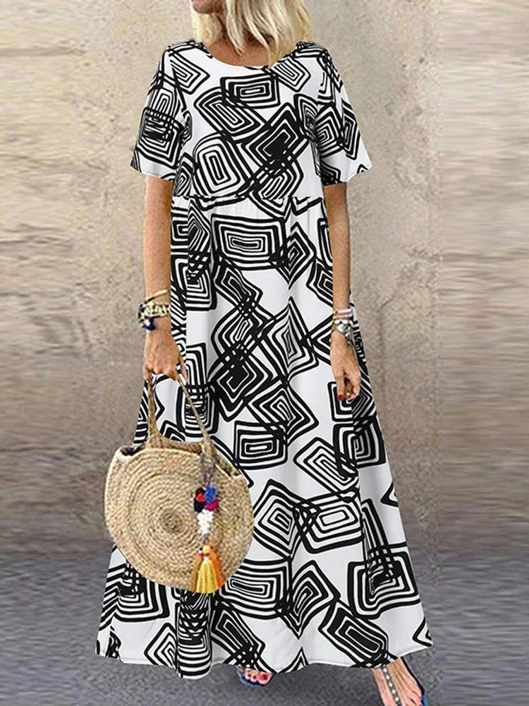 Isolde – Printed Flowing Maxi Dress