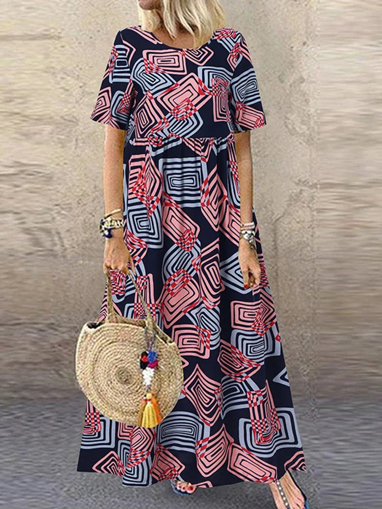 Nerina – Printed Flowing Maxi Dress